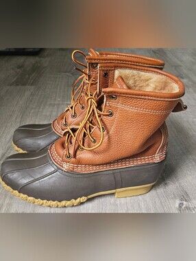 L.L.Bean 8" Shearling Lined Insulated Bean Boot Size 11W, Great Condition, Mens